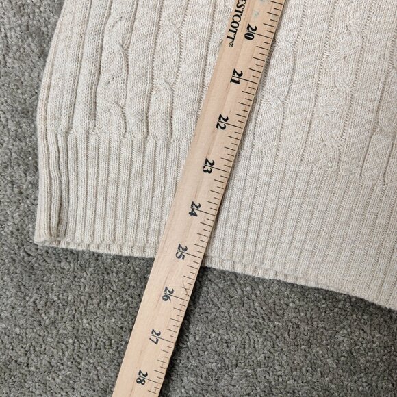 Tradition Country Collection Women's Sweater Size XL 18 Beige Cotton Cable Knit - Picture 7 of 7